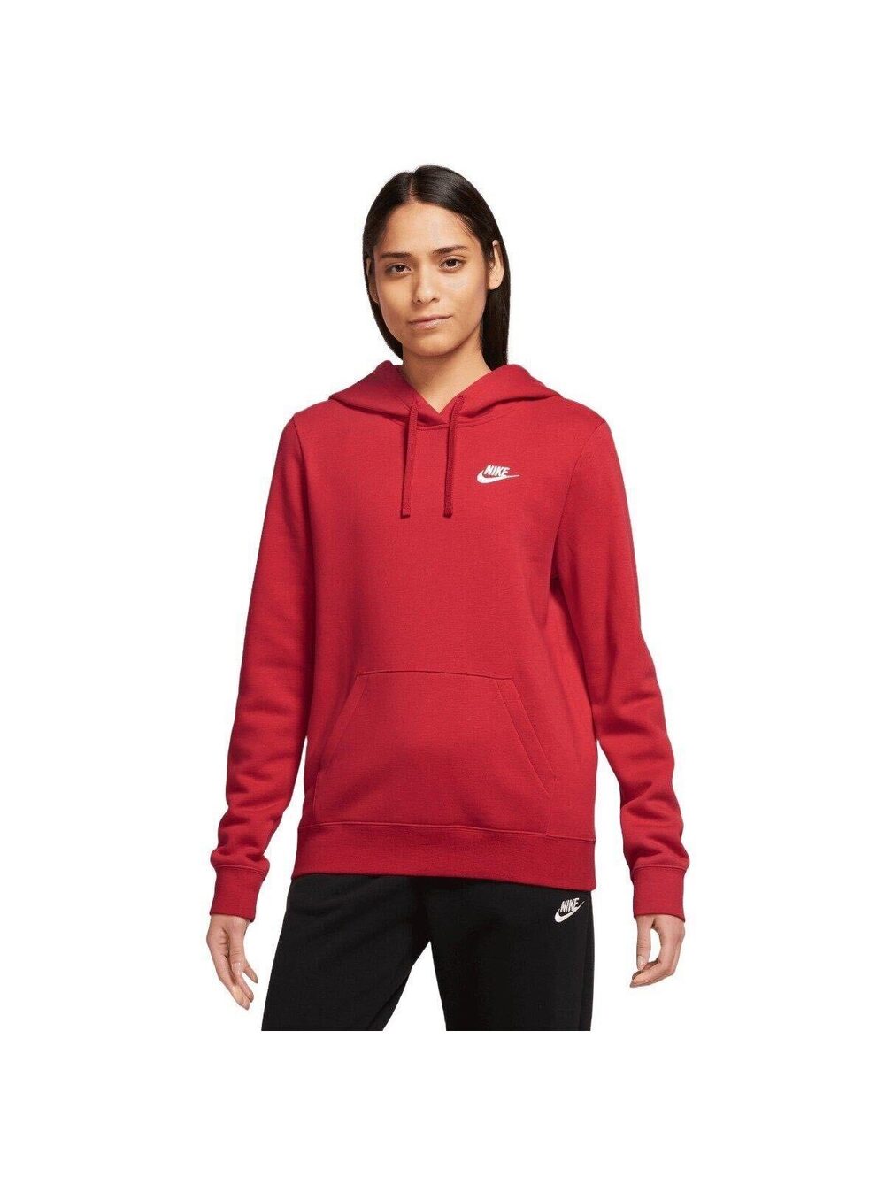 Nike Red Pullover Hoodie with Front Pocket - Size XL